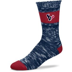 NFL Houston Texans Navy and Red Unisex Athletic‎ Socks NWT Size MD